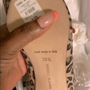 Leopard print Manolo Blahniks size 38 1/2 or 8.5B